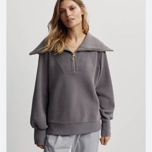 Varley Gray Cowl Neck Sweater